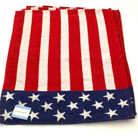 American Flag Placemats, 4pc Set. July 4th, Barbecue, Military, USA Pride, Party - Picture 2 of 7